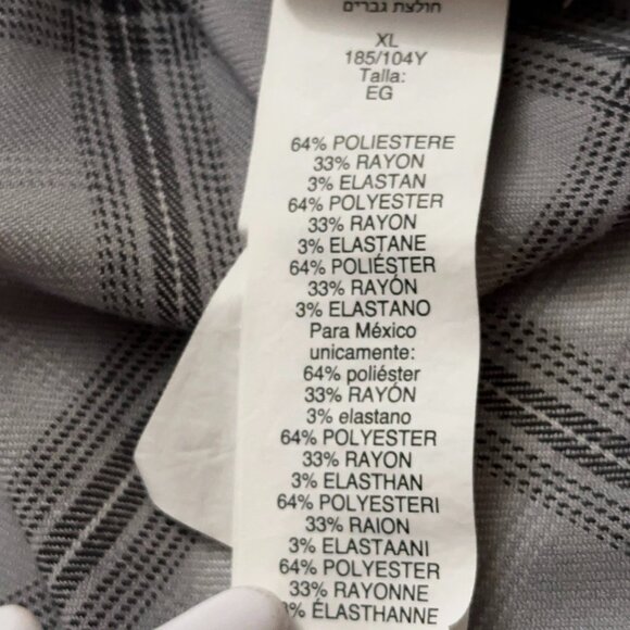 Oakley Shirt Mens Size XL Hydrolix Niseko Tech Flannel Snap Button Plaid Gray - Picture 7 of 7